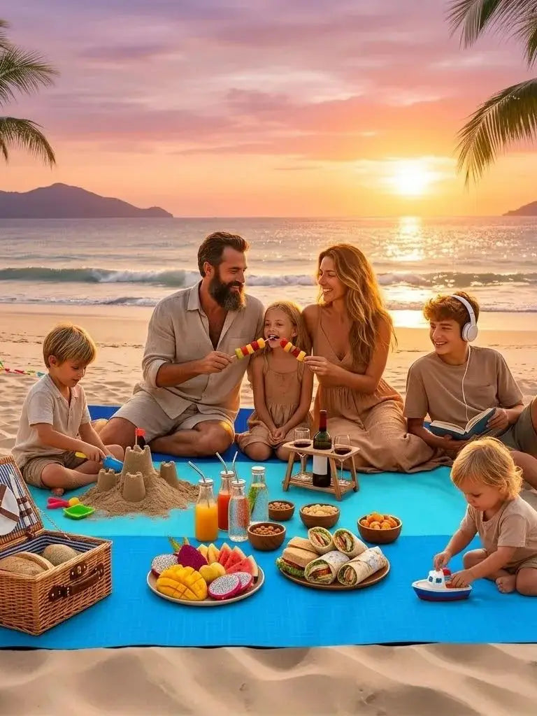 Oversized Beach Blanket | Sand-Free & Water-Resistant Picnic Mat