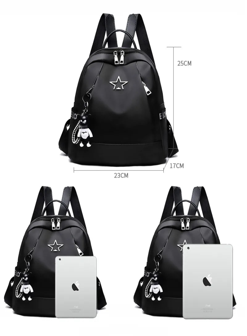 Large Capacity Women's Nylon Backpack | Stylish Casual Shoulder Bag