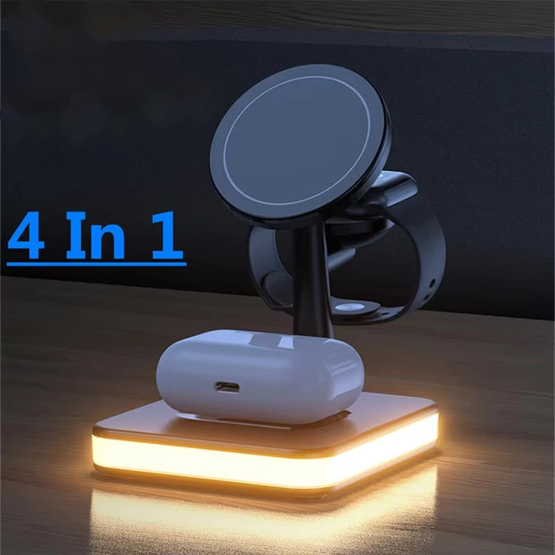 3 in 1 Magnetic Wireless Charger | Fast Charging Dock Station