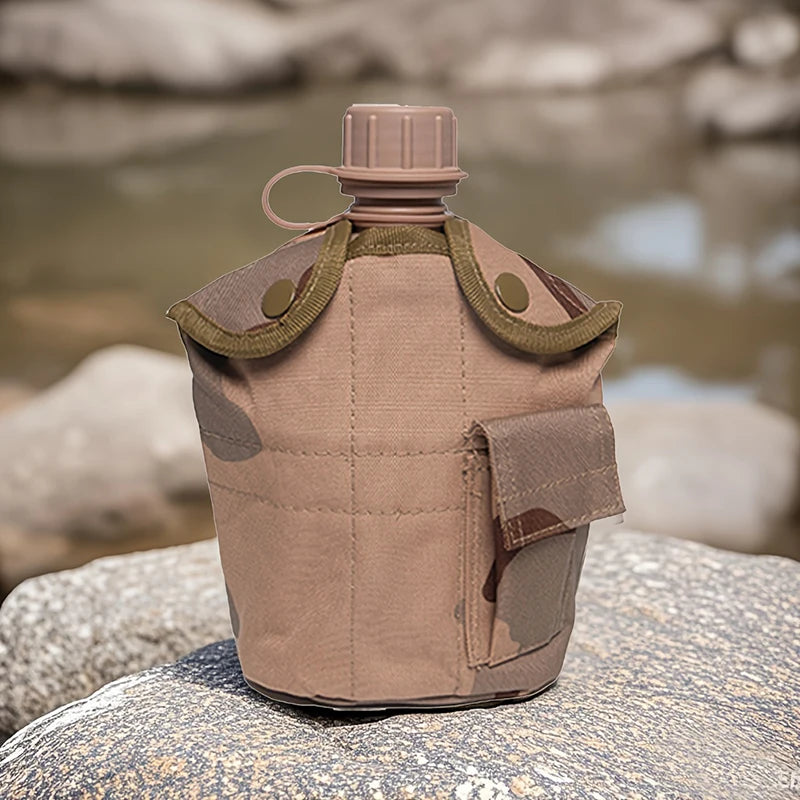Large Capacity Military Canteen Bottle for Outdoor Adventures