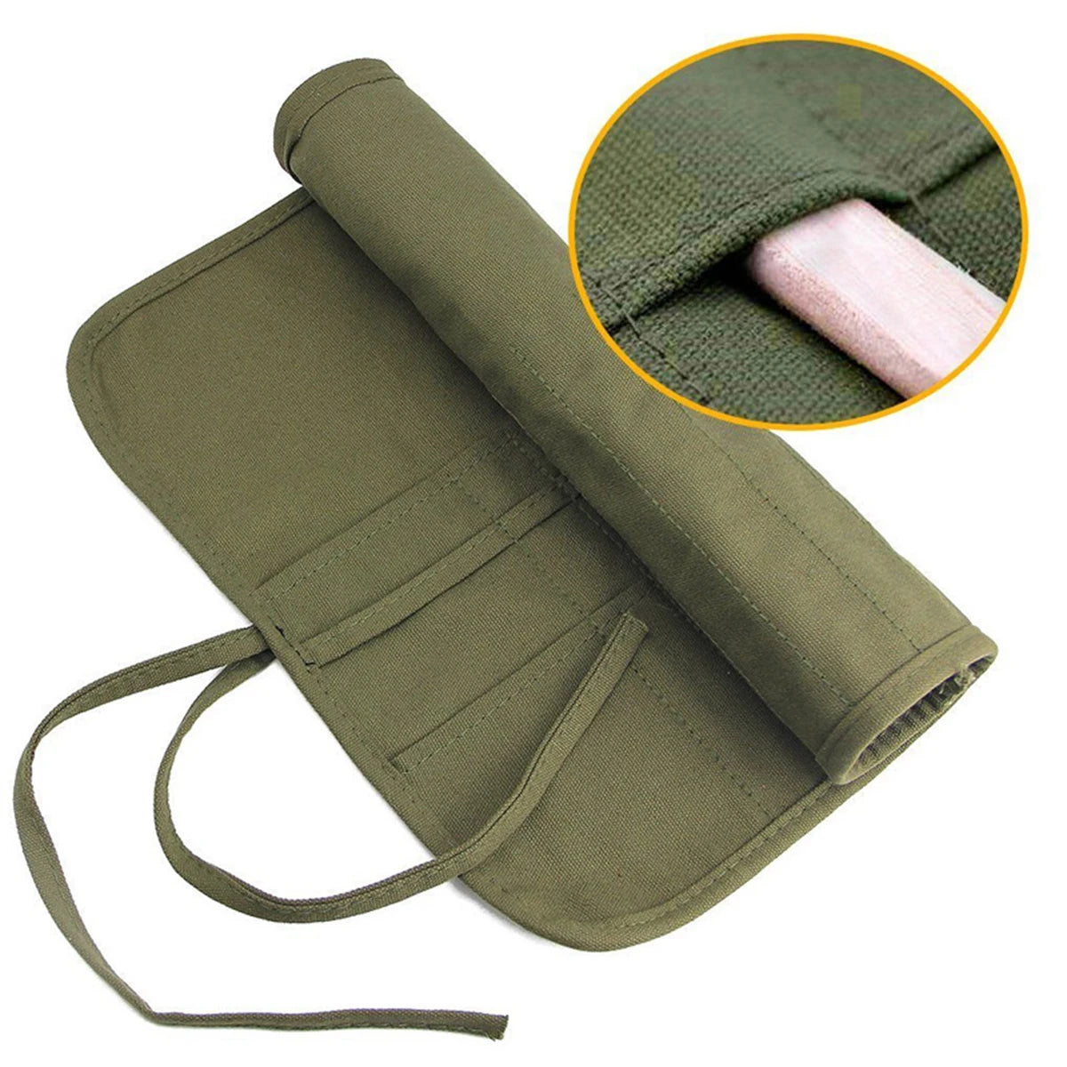 Estuche de lona con 22 ranuras para pinceles de pintura | Organiza tus materiales de arte