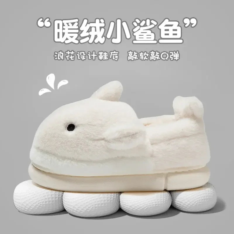 Cozy Shark Pattern Home Slippers for Men & Women | Warm Comfort