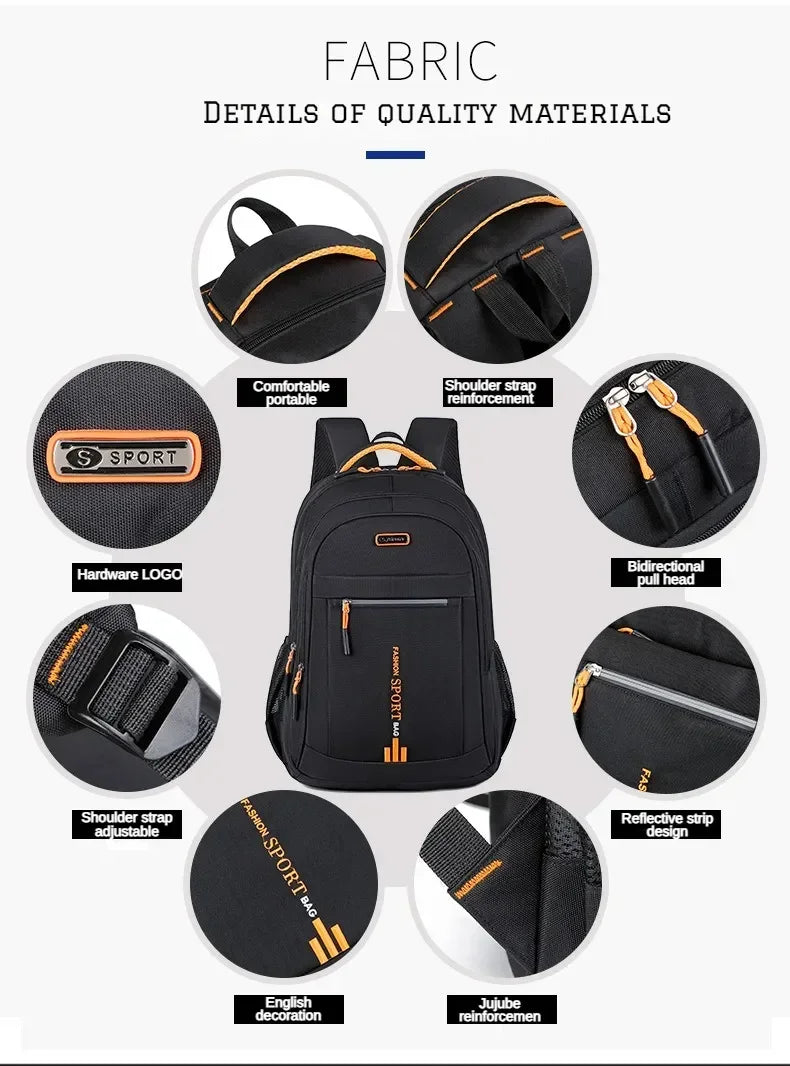 Men's Oxford Waterproof Backpack | Stylish School & Travel Bag