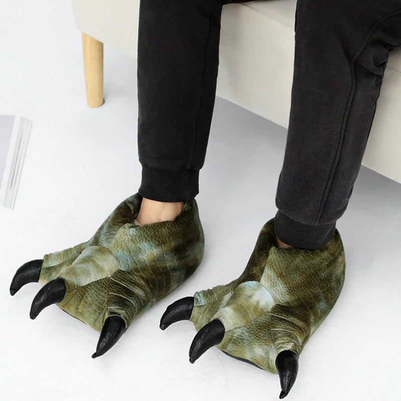 Fluffy Bigfoot Bear Paw Slippers | Cozy Unisex Indoor Slides