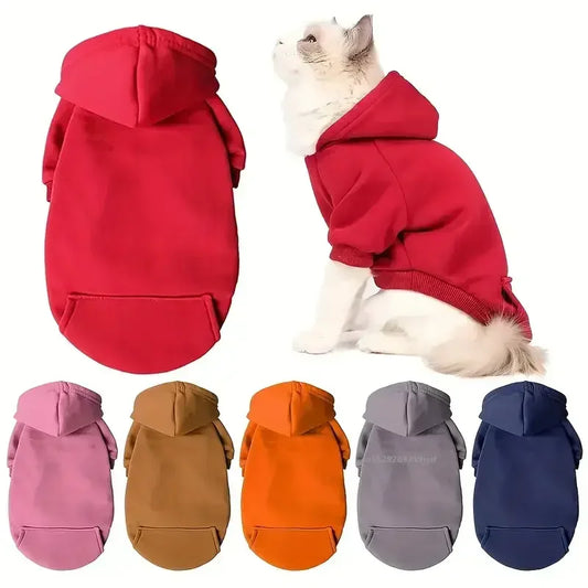 Sudaderas con capucha de algodón cálidas para mascotas | Ropa de invierno acogedora