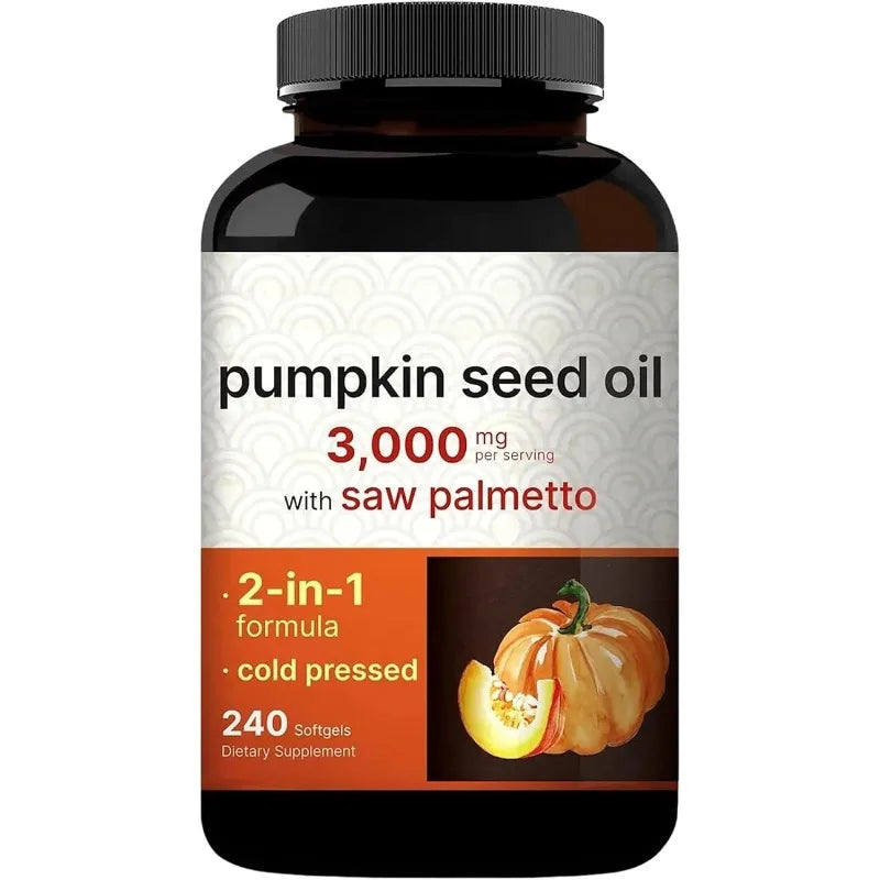 Cold Pressed Pumpkin Seed Oil Softgels | 240 Count Supplement