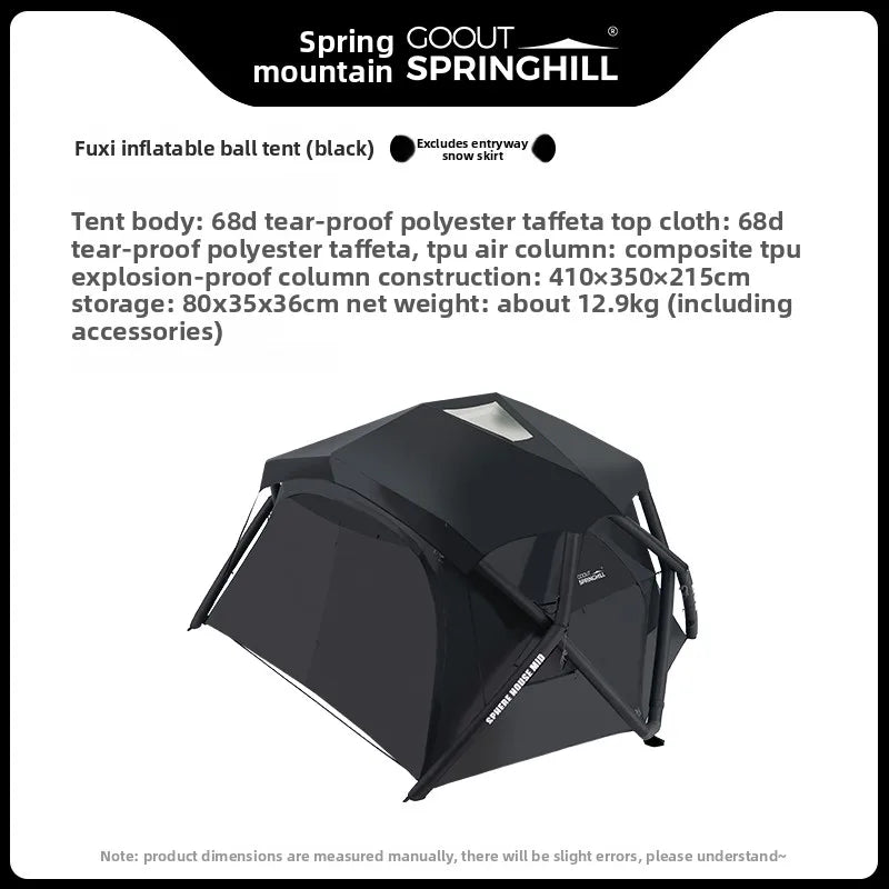 Portable Inflatable Ball Tent for Outdoor Camping | Heavy Rain Shelter