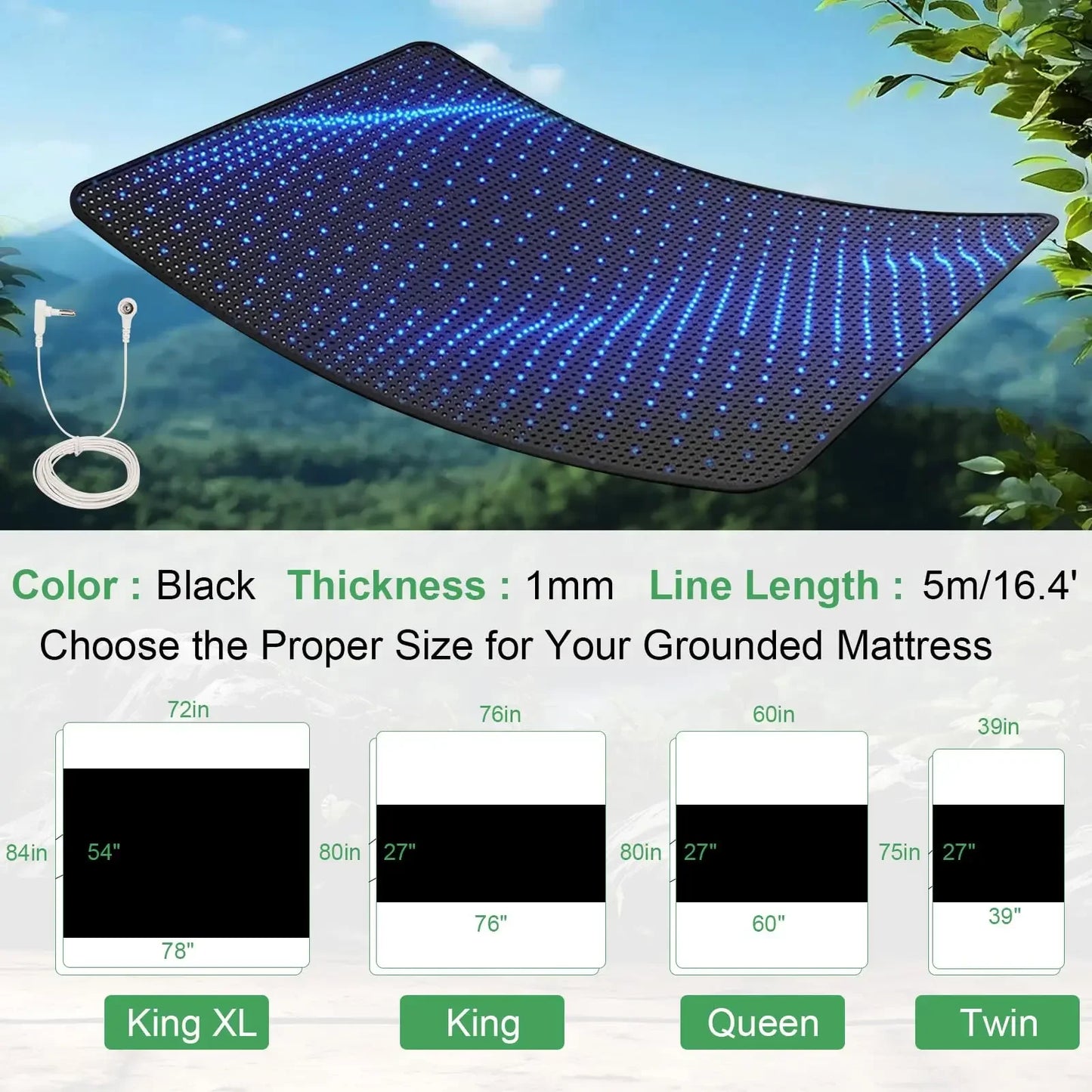 Grounding Leather Mattress Sleep Mat | Enhance Sleep & Reduce Stress