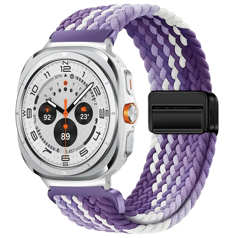 Nylon Braided Loop Strap | Magnetic Sport Bracelet for Watches