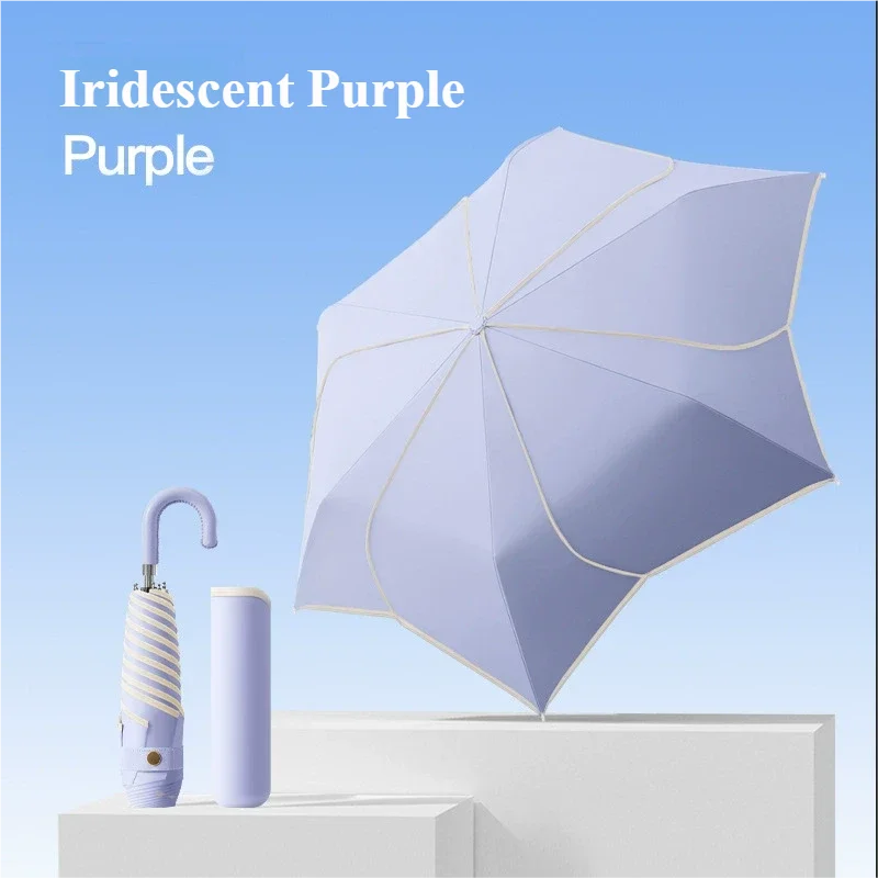 Korean-Style Manual Petal Umbrella | Wind-Resistant & UV Protection