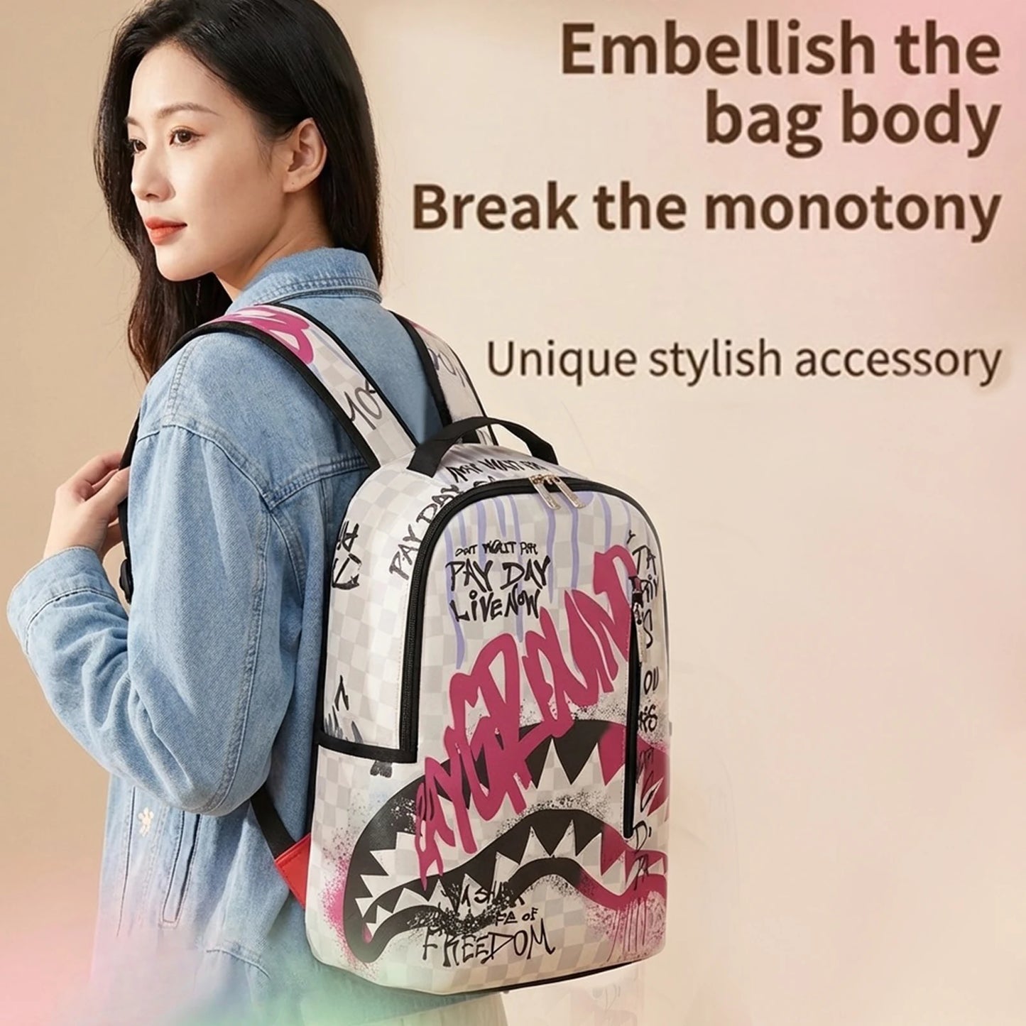 Trendy Hip-Hop Street-Style Backpack | Large Capacity Commuter Bag