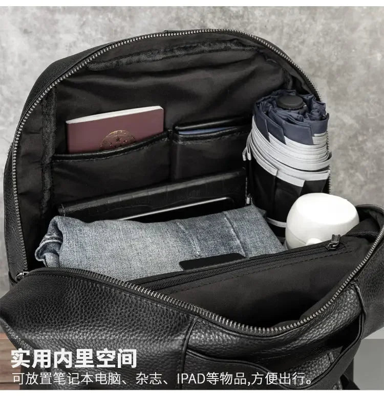 Men's Genuine Leather Business Backpack | Stylish & Functional