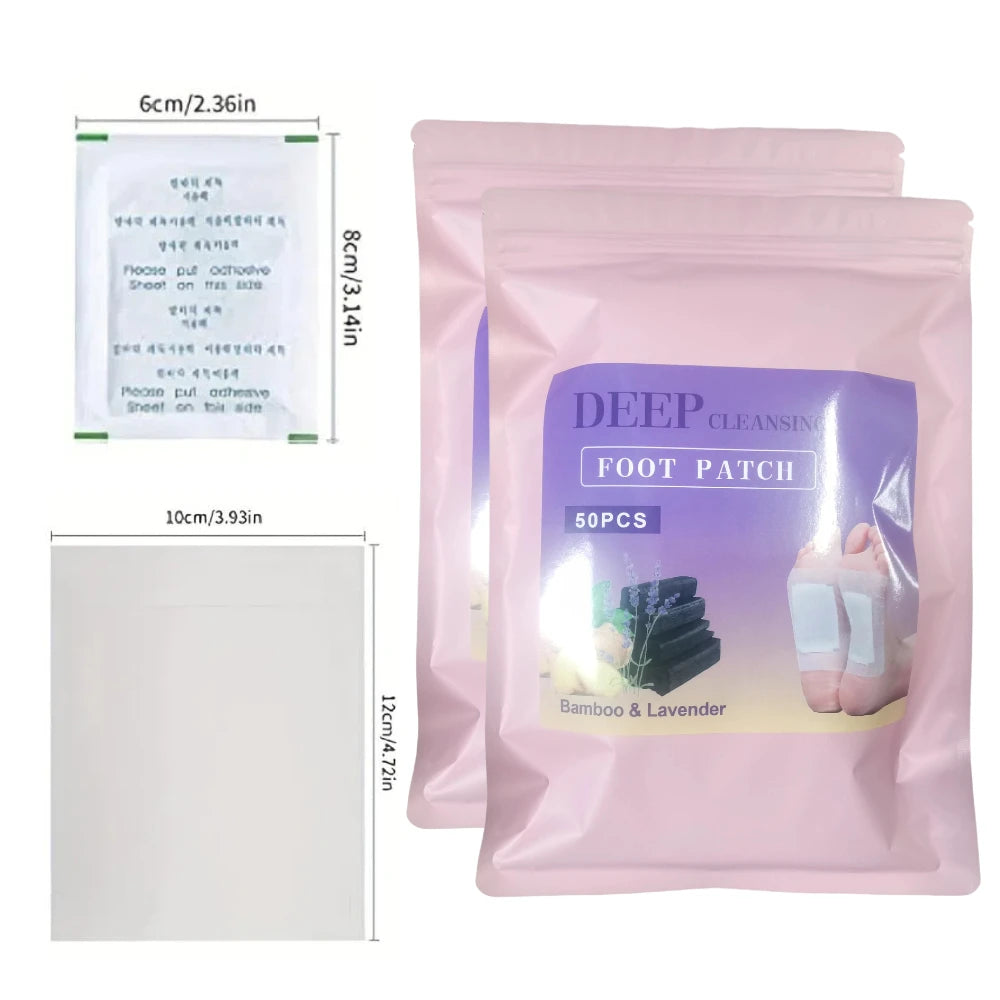 Natural Detox Foot Patches for Stress Relief & Deep Sleep