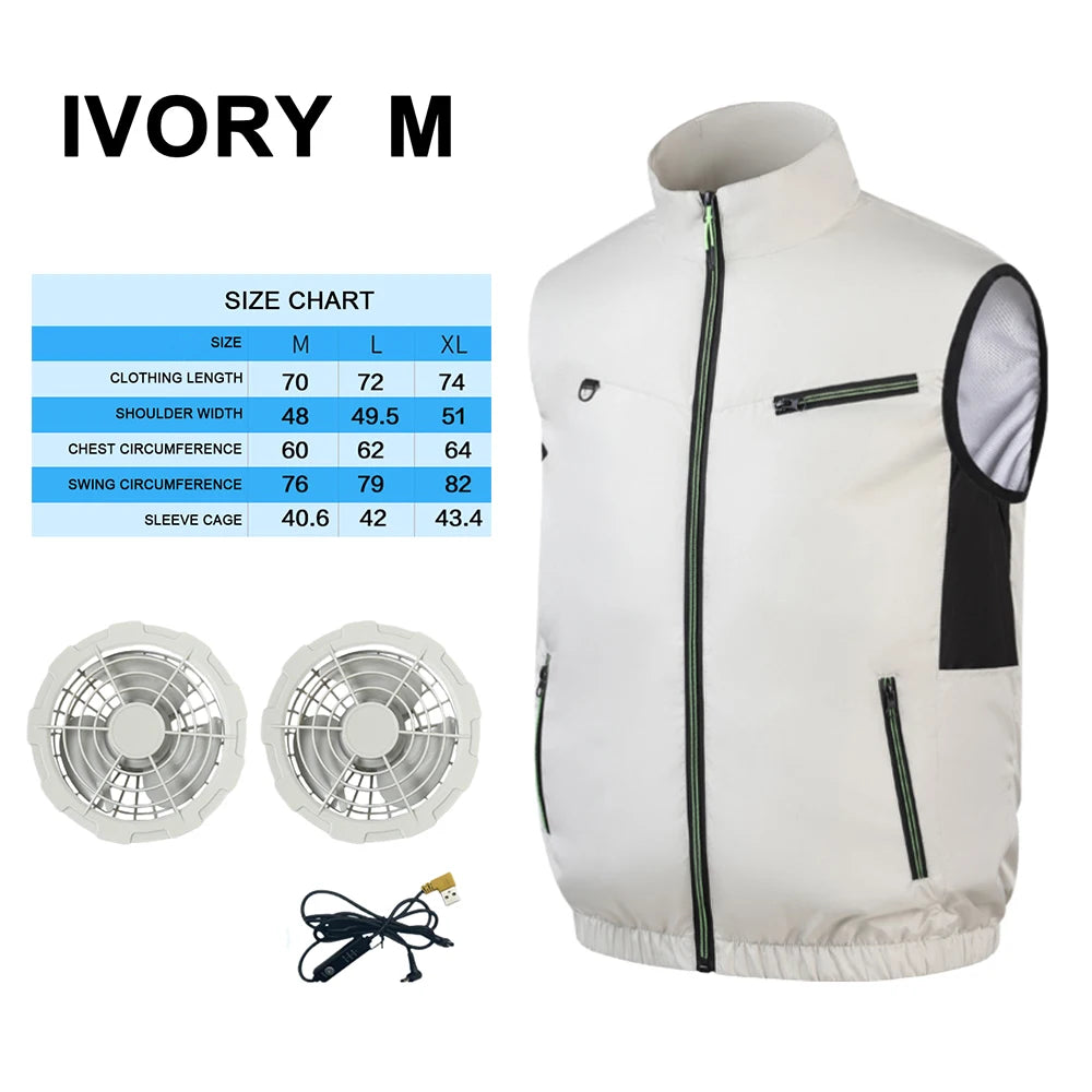 Cooling Fan Vest for Summer | Breathable Heat Resistant Jacket