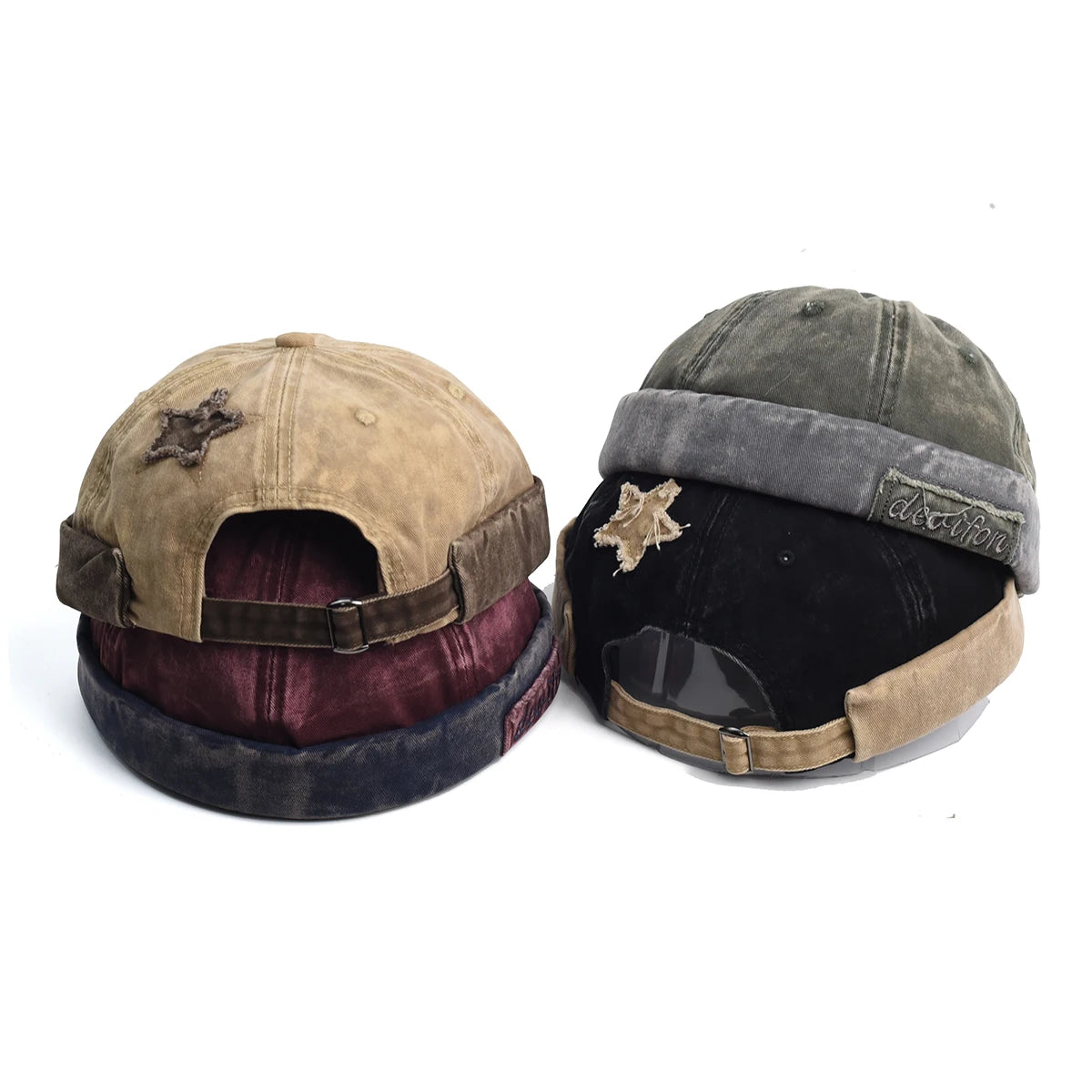 Washed Docker Beanie | Brimless Retro Street Style Cap