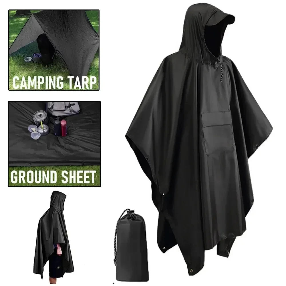 Impermeable de viaje 3 en 1 | Poncho ligero para entusiastas del aire libre