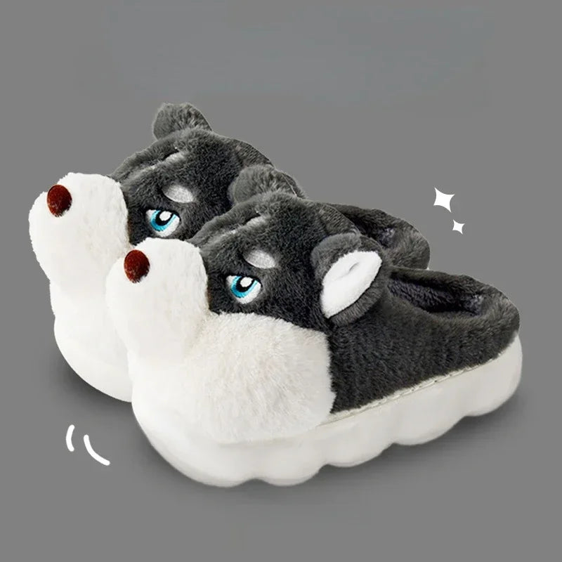 Men's Plush Cotton Slippers | Cozy Anti-Slip Indoor Shoes