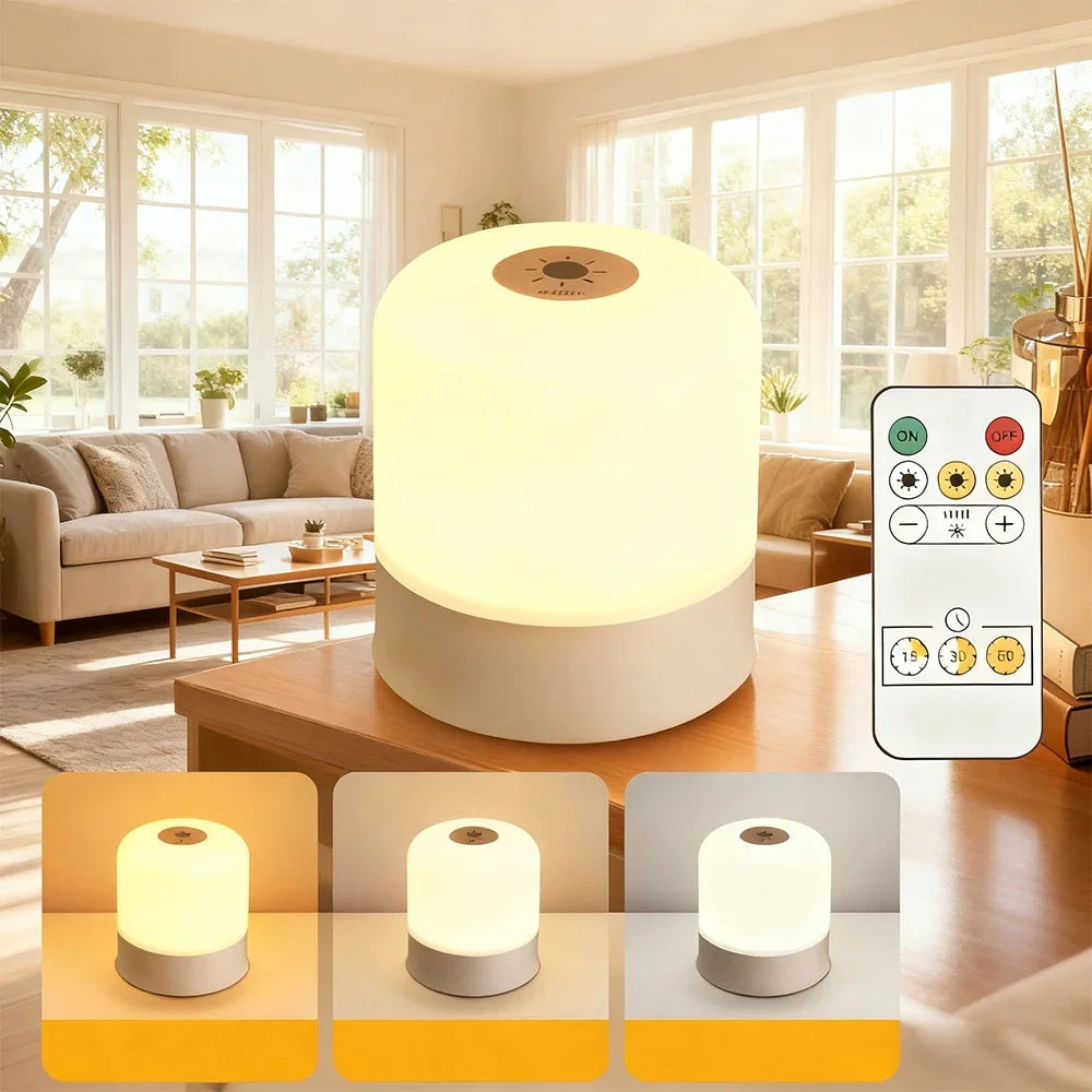 Rechargeable LED Touch Switch Night Lamp | Mood Light & Timer 2026