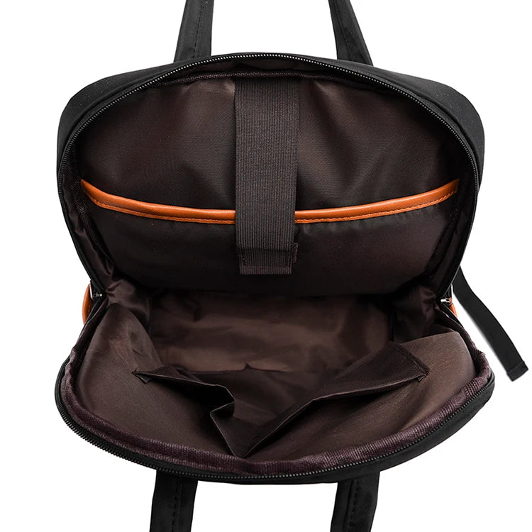 Laptop backpack with multiple pockets, adjustable shoulder straps, zipper closure, multi-purpose, school backpack