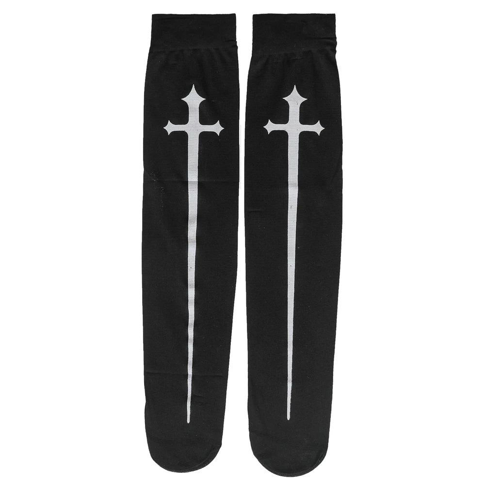 Punk Skull Stockings & Gloves Set | Gothic Cosplay Accessories