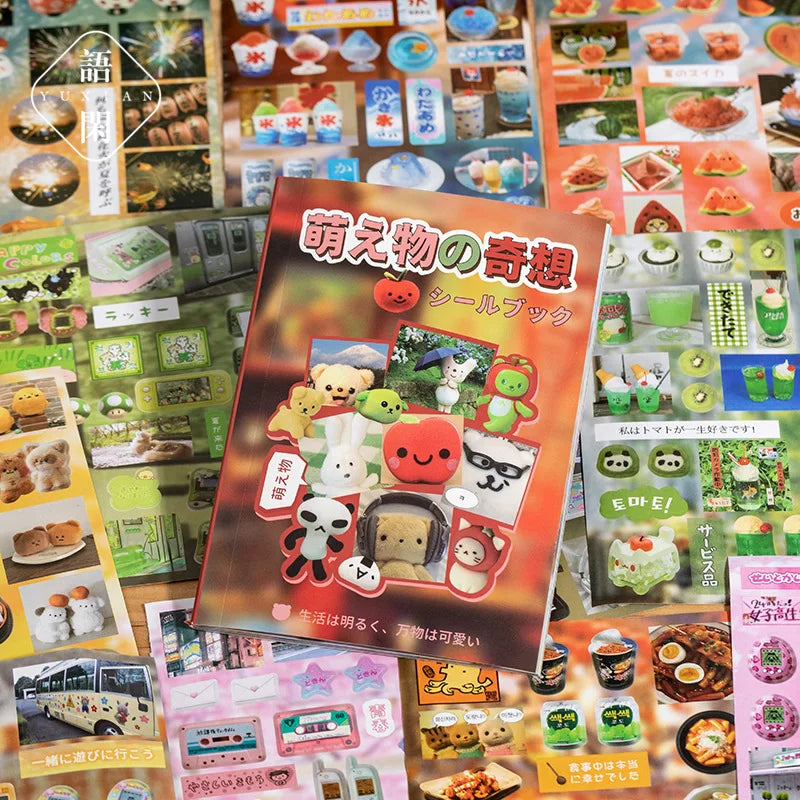 Kawaii Die-Cutting Sticker Book | DIY Lotus Picking Scrapbook Décor