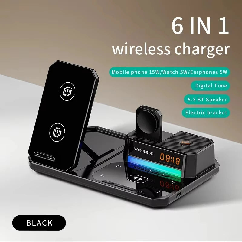 30W 3-in-1 Wireless Fast Charging Dock | Foldable Magnetic Charger