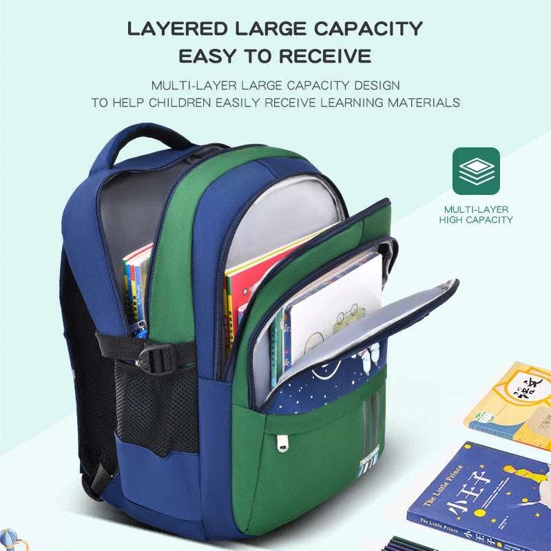 Astronaut-Themed Waterproof School Backpack for Kids | Stylish & Durable