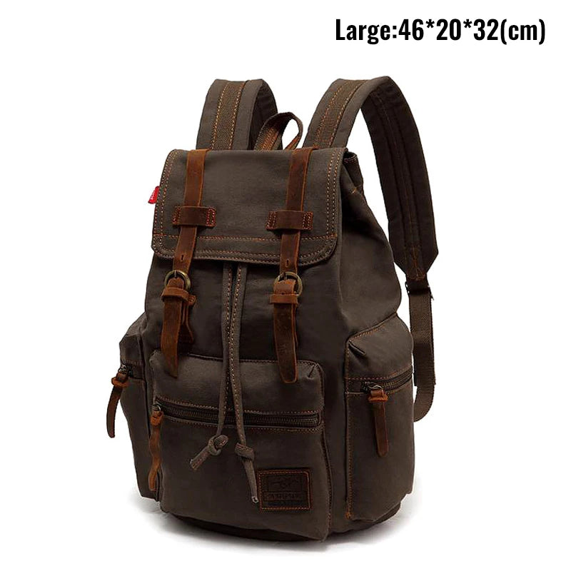 Vintage Canvas Men's Backpack | Stylish 14 Inch Laptop Bag