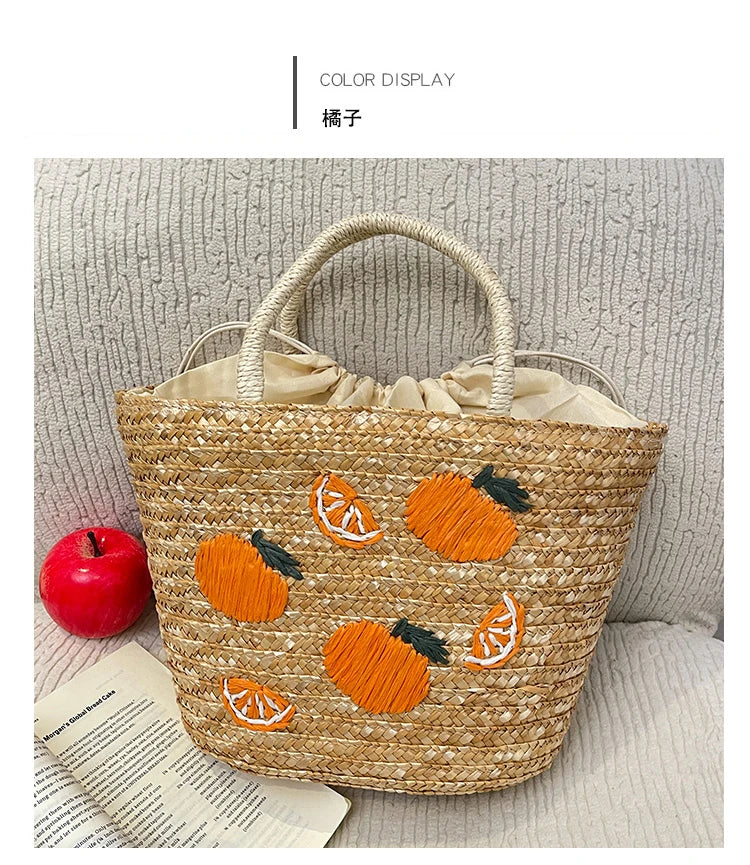 Casual Sweet Tote Bags | Perfect Straw Embroidery Shoulder Bag