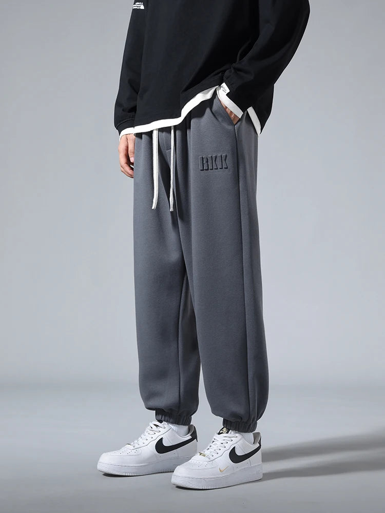 Big Size Men's Tapered Sweatpants | Comfortable Jogger Pants