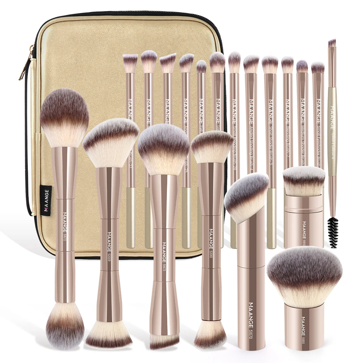 20pcs Professional Makeup Brush Set with Storage Bag | Essential Beauty Tools