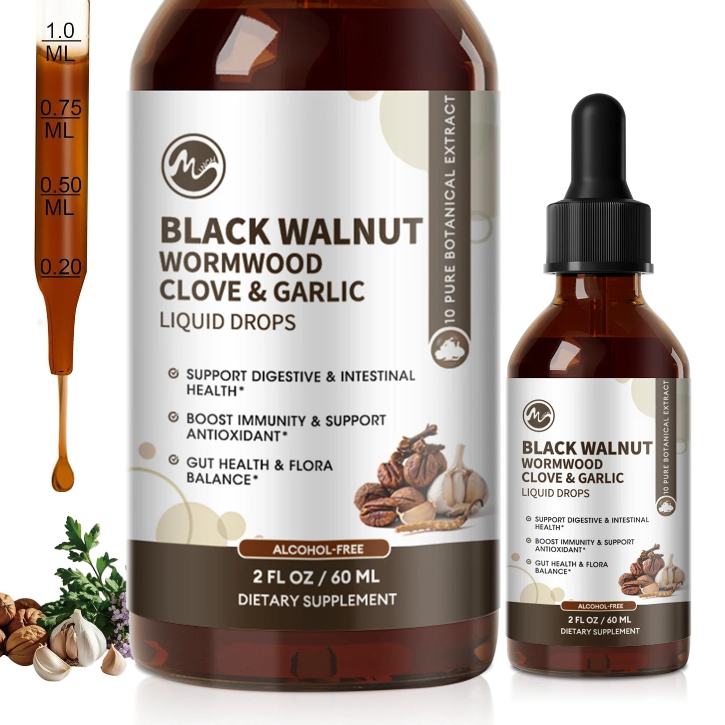 Black Walnut Wormwood Tincture for Digestive Health & Cleanse