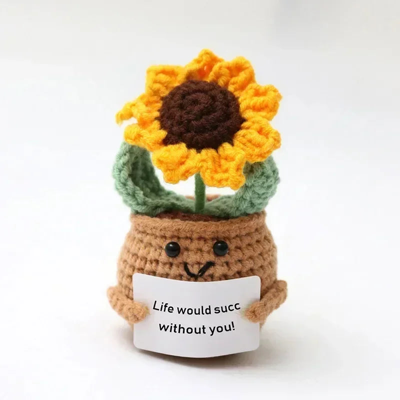 Artificial Sunflower Crochet Flowers | Hand Woven Home Decor