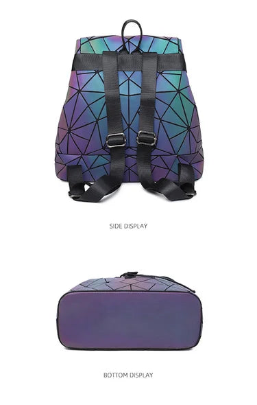 Stylish Luminous Drawstring Folding Backpack Set | Travel Bags