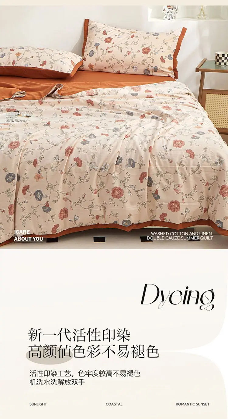 Comfortable Summer Cool Quilt Set | Lightweight Breathable Comforter