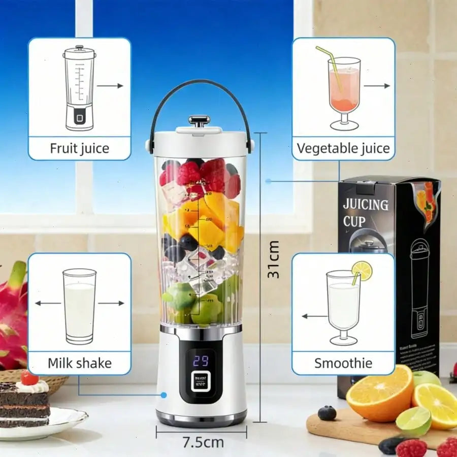 Portable USB Mini Blender | 3 Modes, Easy to Clean & Juice