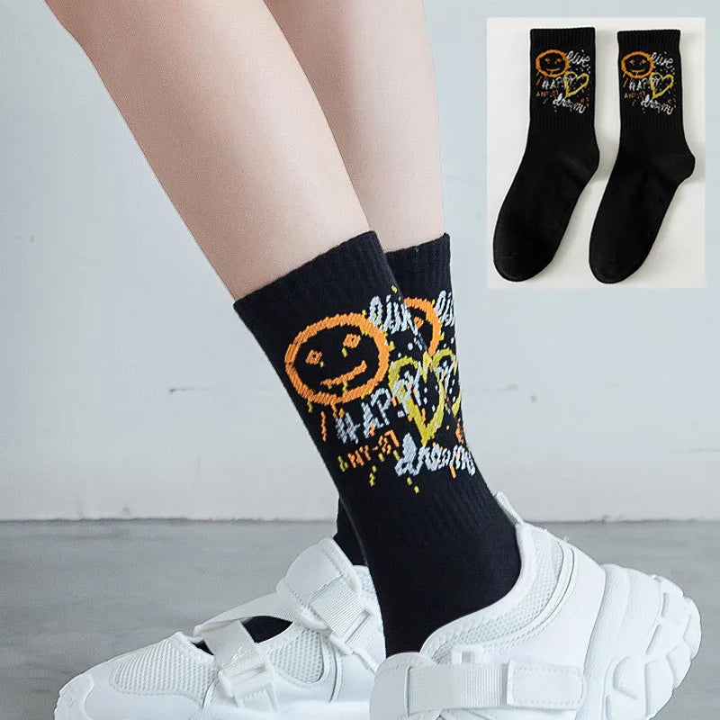 Cute Patterned Cotton Crew Socks for Women | Fun & Stylish Designs