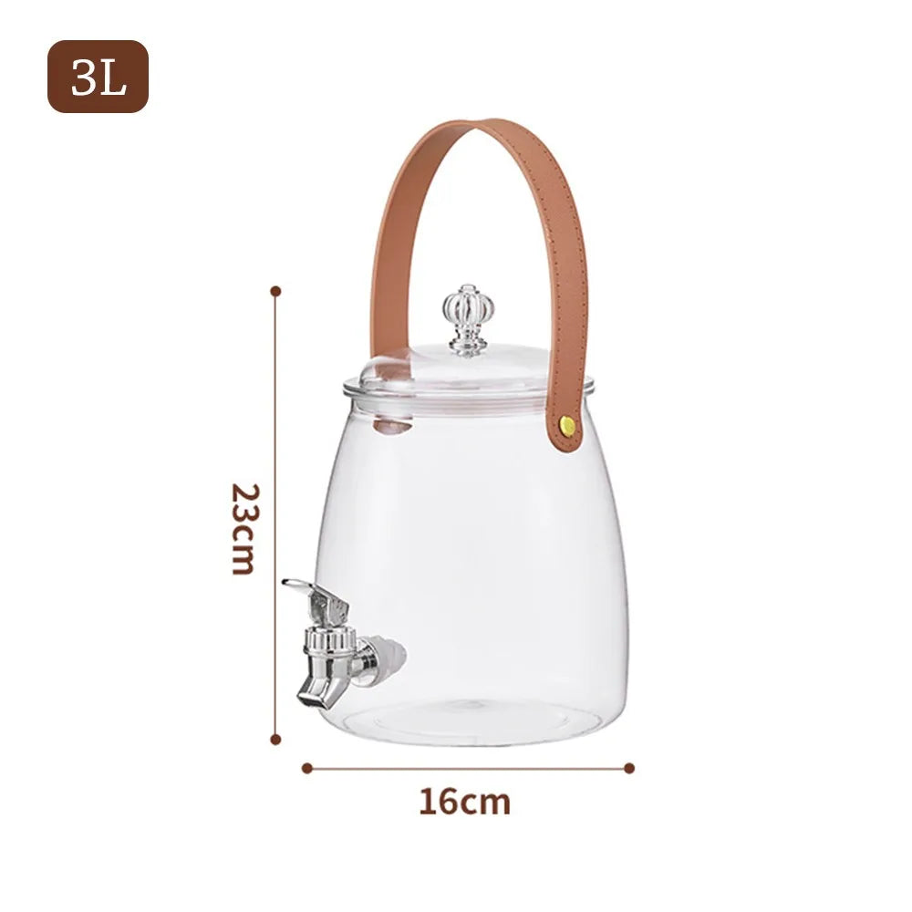 Large Capacity Summer Cold Water Kettle with Tap | Versatile Beverage Dispenser