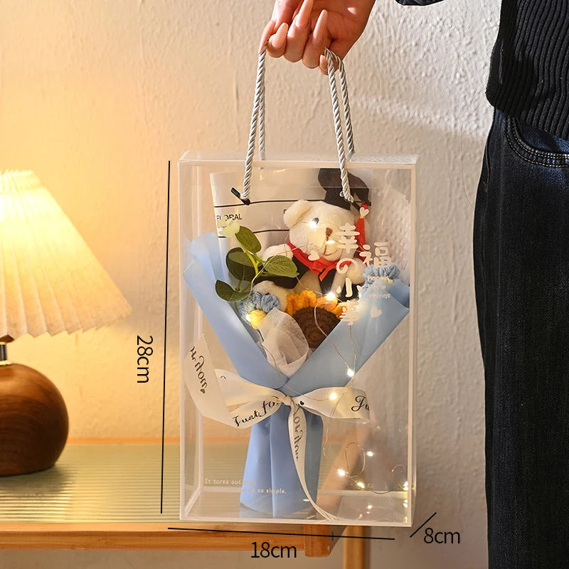 Ramo de flores de graduación tejidas a mano | Regalo perfecto para profesores