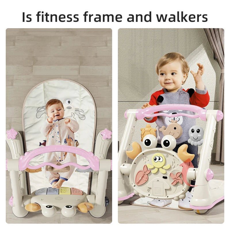 Multi-Function Baby Walker & Activity Rack | 4-in-1 Developmental Toy