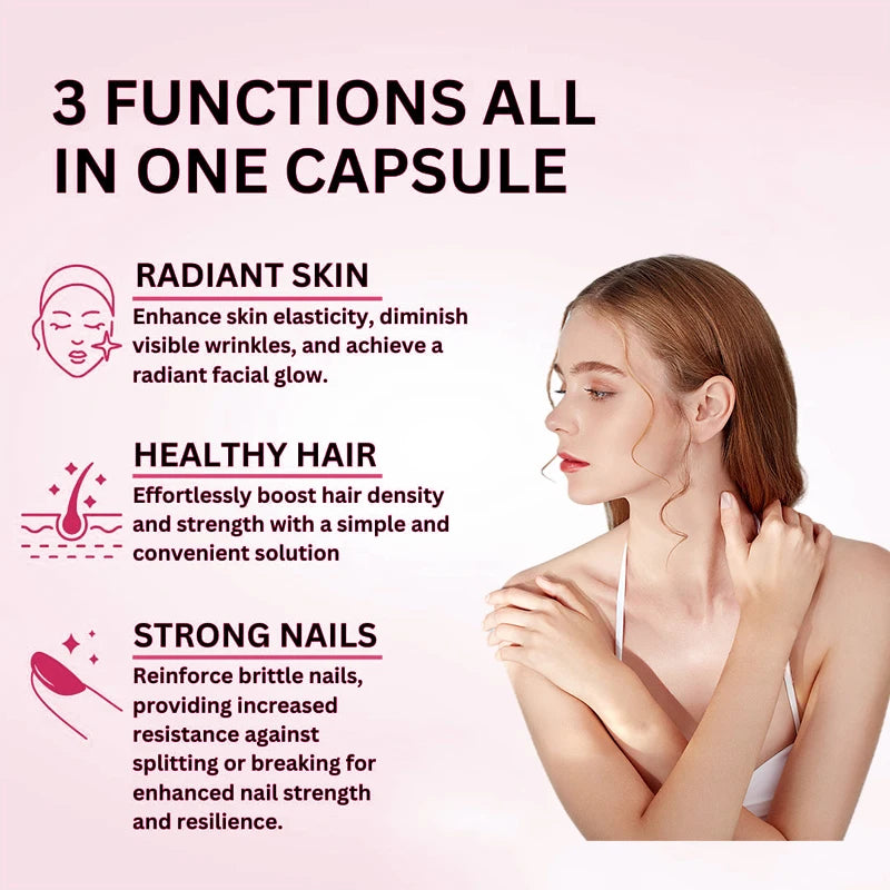 Collagen Capsules with Vitamin C & Biotin | Hair, Skin & Joint Support