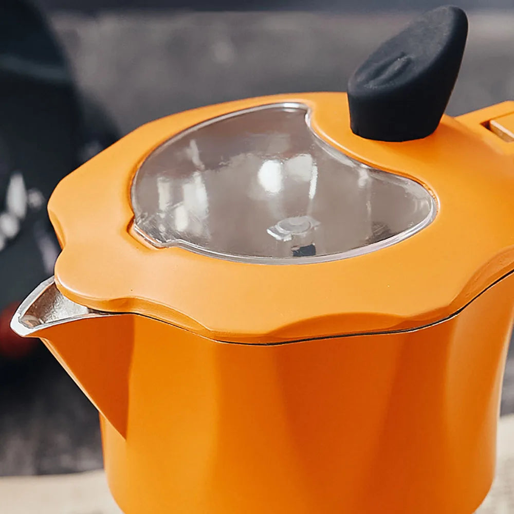 Two-Color Visual Cover Moka Pot Set | Classic Espresso Maker