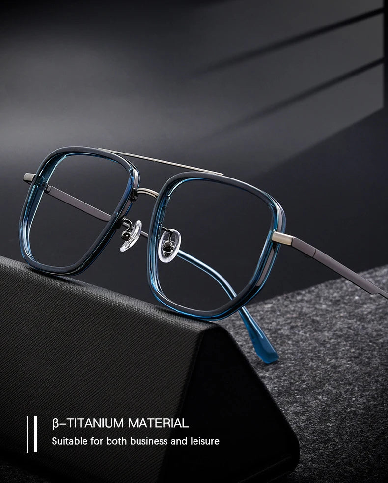 Luxury Oversize Titanium Eyeglasses Frames for Men & Women