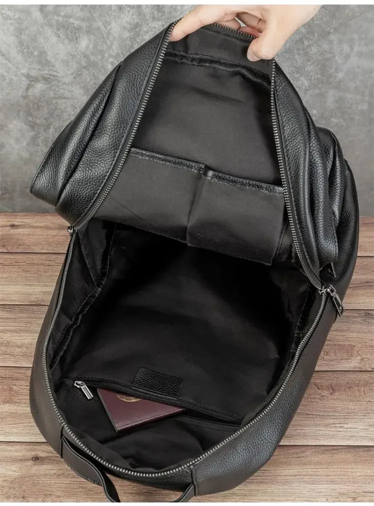 Men's Genuine Leather Business Backpack | Stylish & Functional