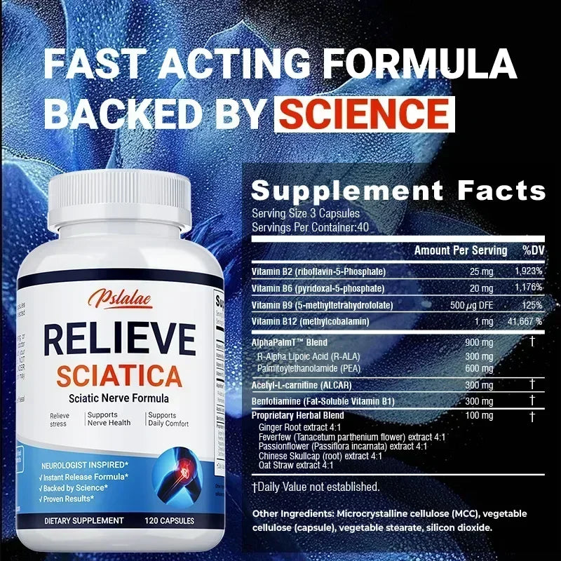 Natural Sciatica Relief Capsules for Joint & Nerve Health