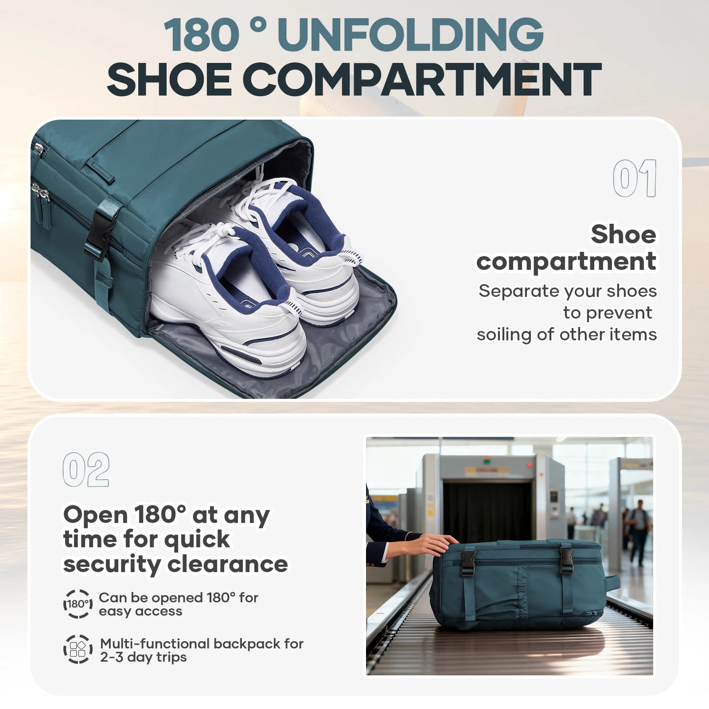 Versatile Travel Backpack for Cabin Luggage | Ideal for Work & Leisure