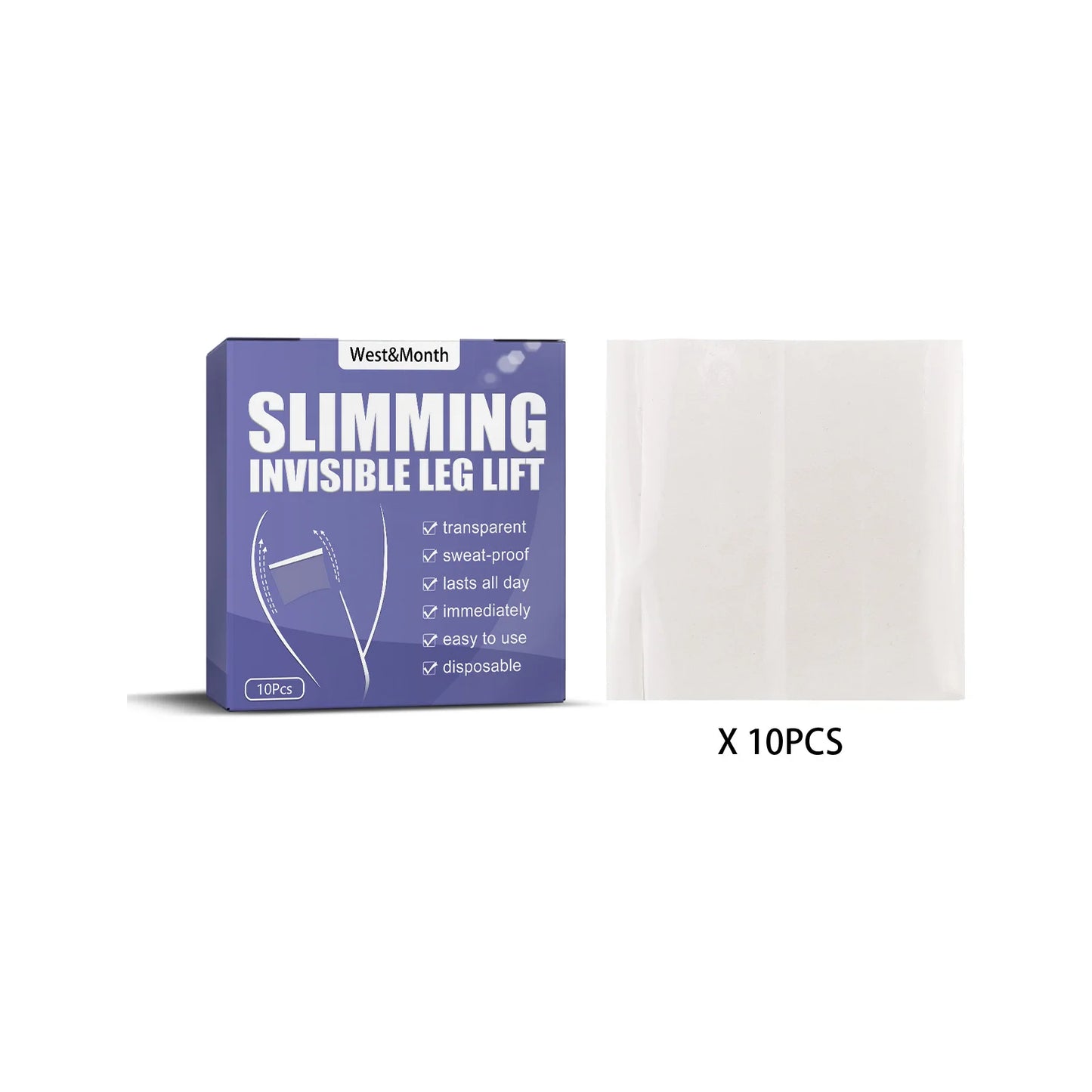 10Pcs Invisible Thin Leg Stickers | Ultimate Leg Lifting Patches