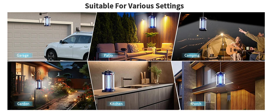 Powerful Outdoor Bug Zapper | Dual LED Mosquito Trap