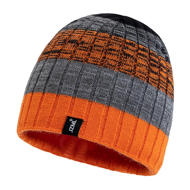 Unisex Colorful Stripes Winter Beanie | Warm Knit Ski Cap