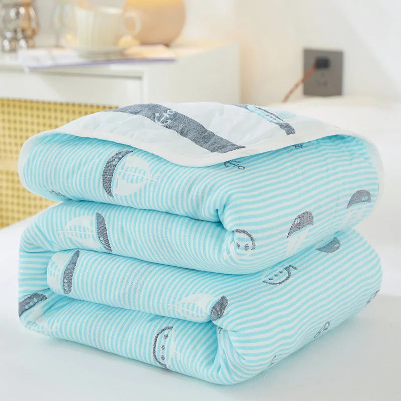 Breathable Summer Quilt | Multi-functional Cotton Towel Blanket